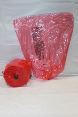 BAG POLY PULLNPAK 15X20 RED .6MIL LDPE