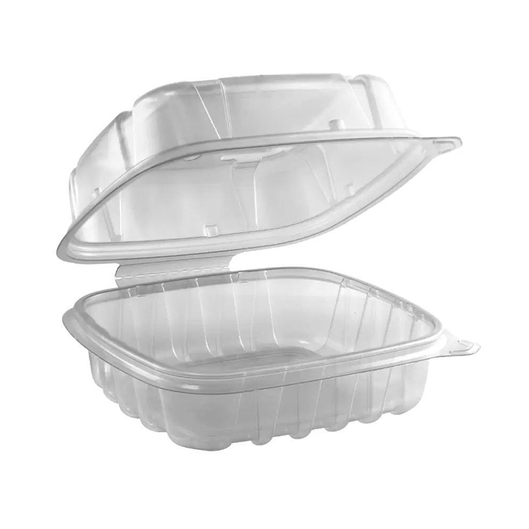 CONT PLAST PP 6X6 HNG CLR/CLR VENTED 42