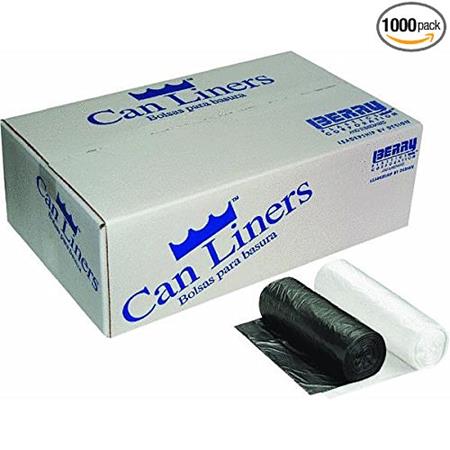 LINER HDPE 24X33 6MIC NATURAL 1000/CS