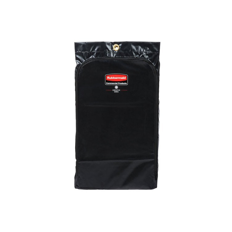 24 Gal Executive Janitorial Cleaning Cart Vinyl Bag Traditional, Black