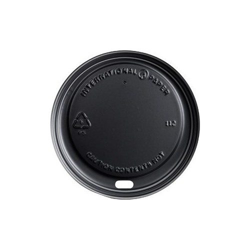 LID PLAST 12-24 OZ BLK DOME #LHRDSB16