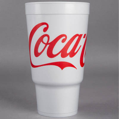 Dart® J Cup® 32AJ20C Hot/Cold Foam Cup, Insulated, 32 oz Capacity, Polystyrene, Red/White