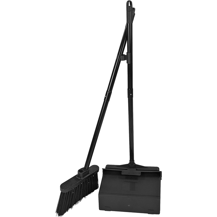 LOBBY DUST PAN & BROOM SET BLACK