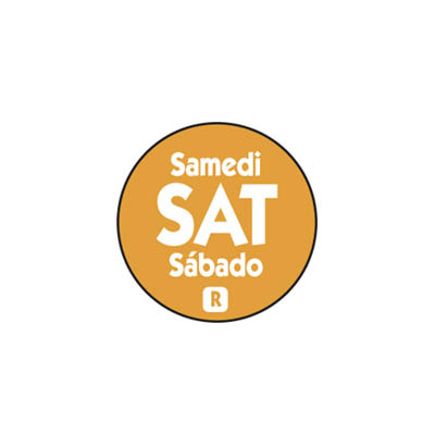 LABEL SATURDAY 75" CIRCLE REMOVEABLE