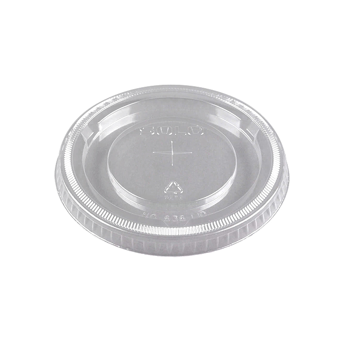 32 oz PET Plastic Straw-Slotted Lid - Clear
