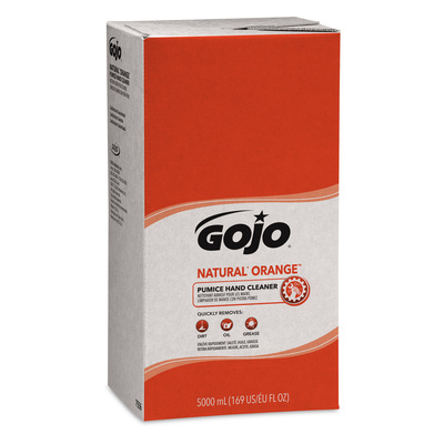 Gojo® NATURAL ORANGE™ 7556-02 Hand Cleaner With Pumice Scrubber, Box Container, Citrus Odor/Scent, Gray/Opaque