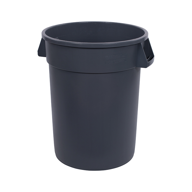 Bronco Round Gray Trash Container 32 Gallon