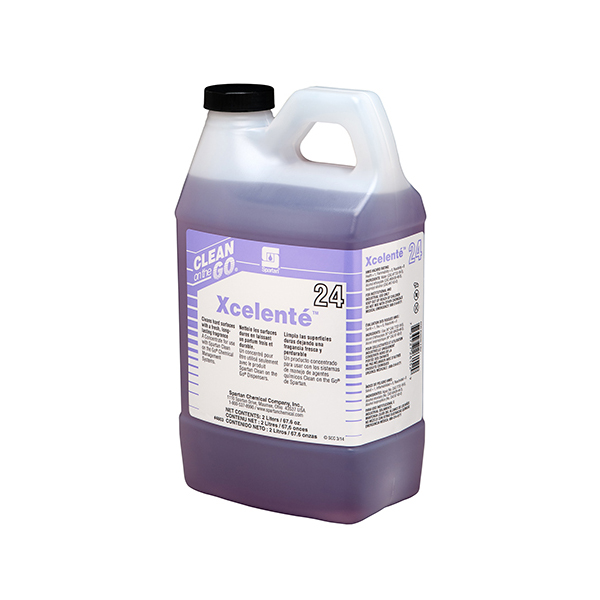 Xcelent 24 Cleaner, Clean Fragrance, 2 Liter, 4 per Case - BradyPLUS