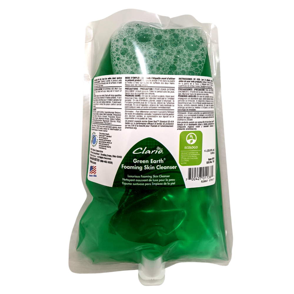 SOAP FOAM CLARIO GREEN 1000ML 6/CS