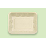 FOOD TRAY 24OZ NAT FIBER PLA LINED 12/50 - BradyPLUS