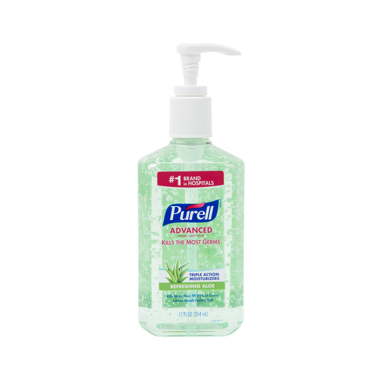 SANITIZER HAND INS W/ALOE 12OZ 12/CS