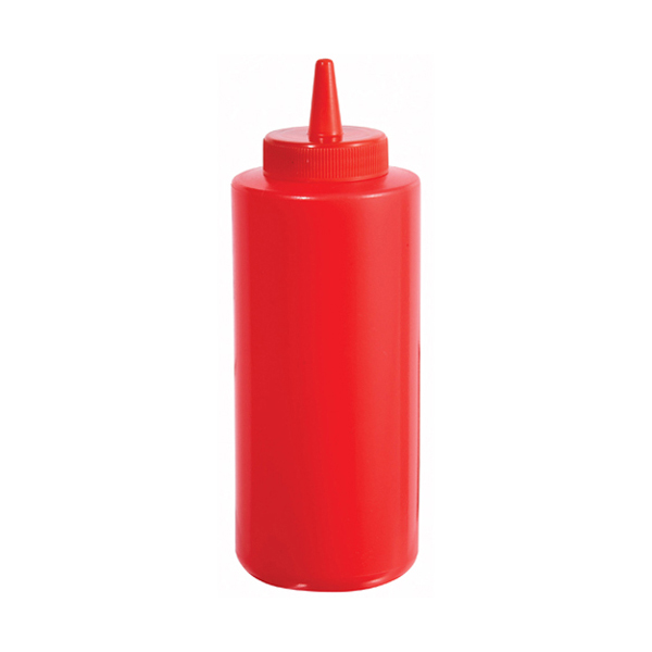 BOTTLE 12 OZ SQUEEZE RED