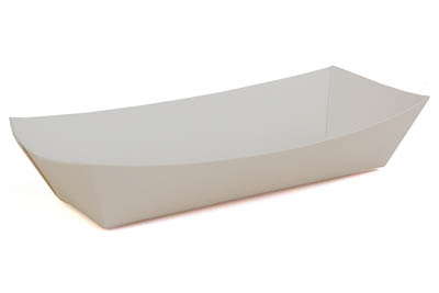 TRAY HOT DOG PPR WHITE 7X2-3/4X1-1/2
