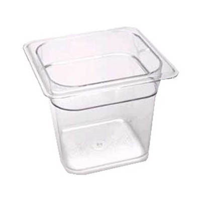 Camwear 1/6 Size 2.4 Qt Clear Food Pan