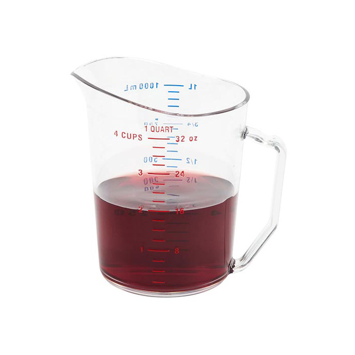 Camwear Clear 1 Quart Polycarbonate Measuring Cup