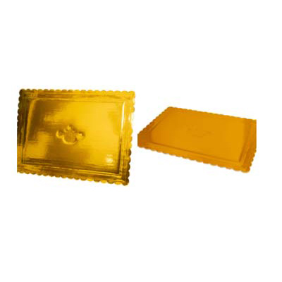 CAKE PAD 1/2 SHEET D/W GOLD/KRAFT 50/CS