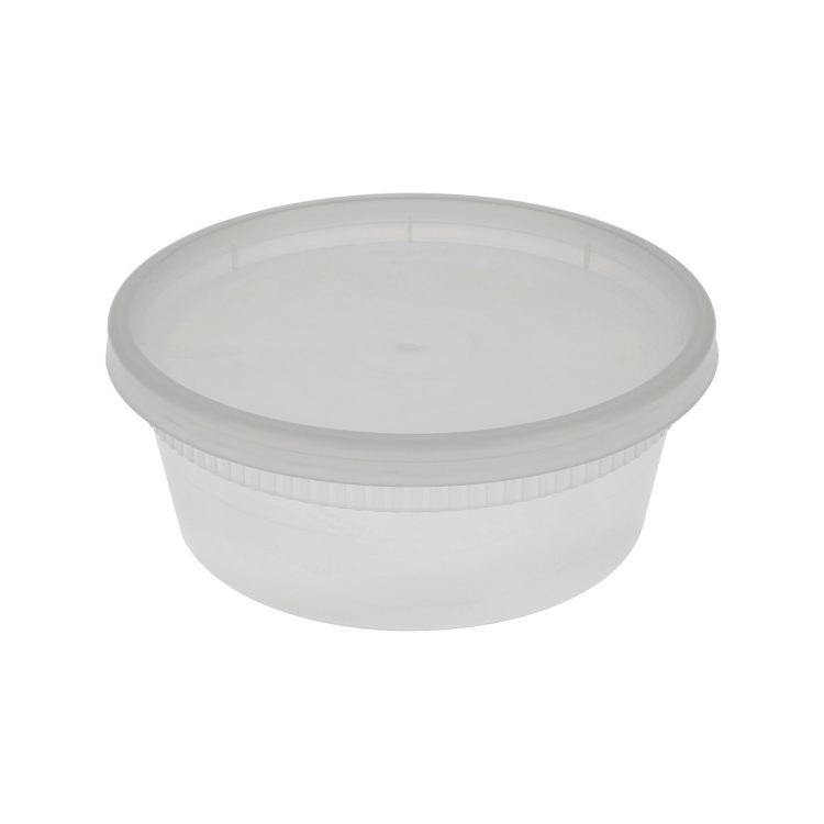 DELItainer 8oz Round Plastic Container & Lid Combo